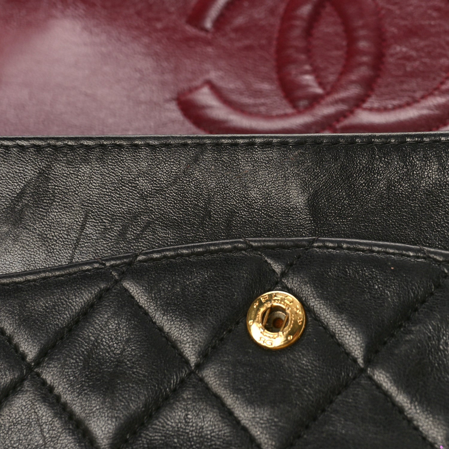 Chanel Lambskin Quilted Medium Double Flap Black 10 of 15