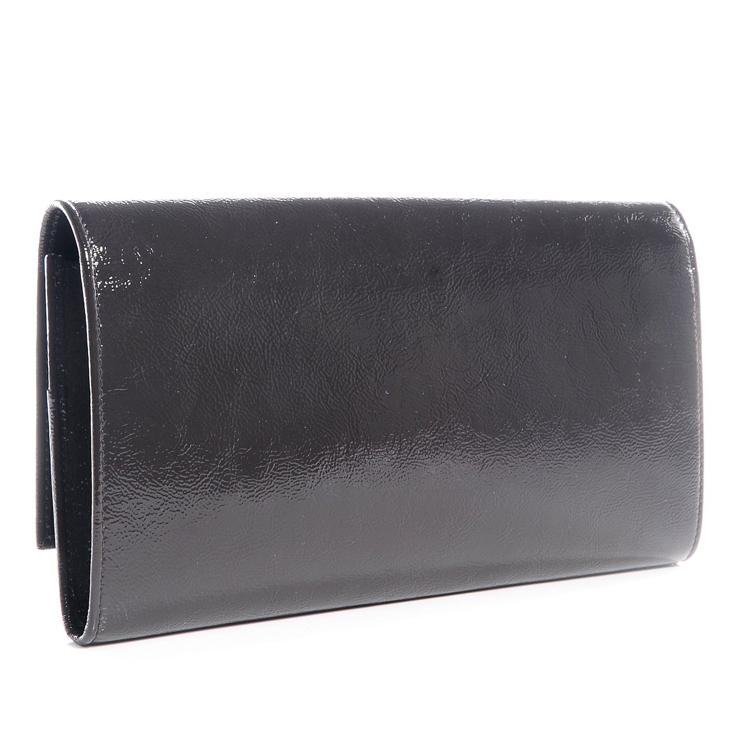 Saint Laurent Patent Belle de Jour Clutch Dark Grey 3 of 6