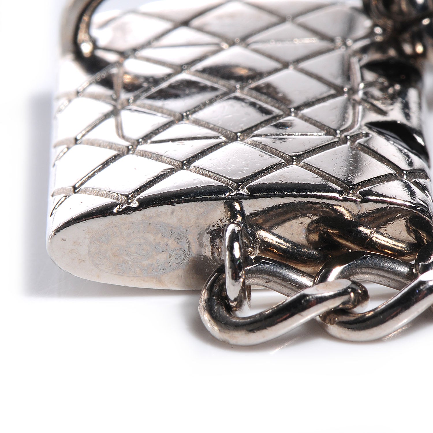 Chanel Enamel CC Cambon Chain Belt Silver Black 5 of 5