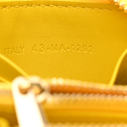 Christian Dior Lambskin Cannage Small Lady Dior Voyageur Coin Purse Yellow 8 of 8