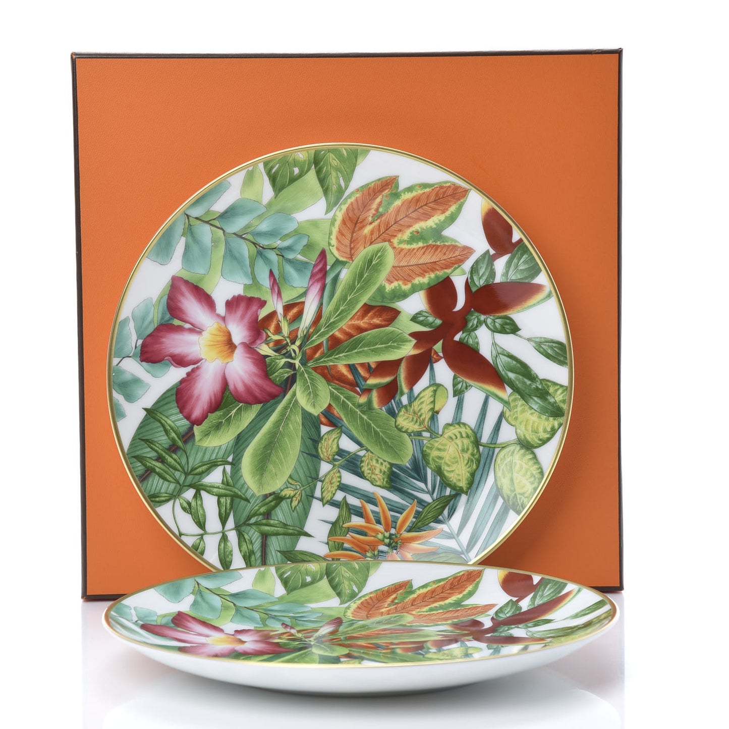 Porcelain Passifolia Dessert Plate N°1 Set of 2