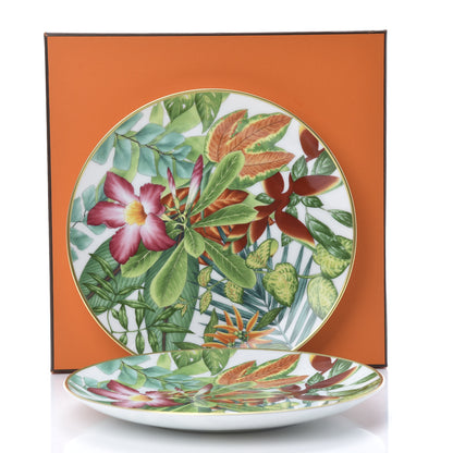 Hermes Porcelain Passifolia Dessert Plate N°1 Set of 2 6 of 6