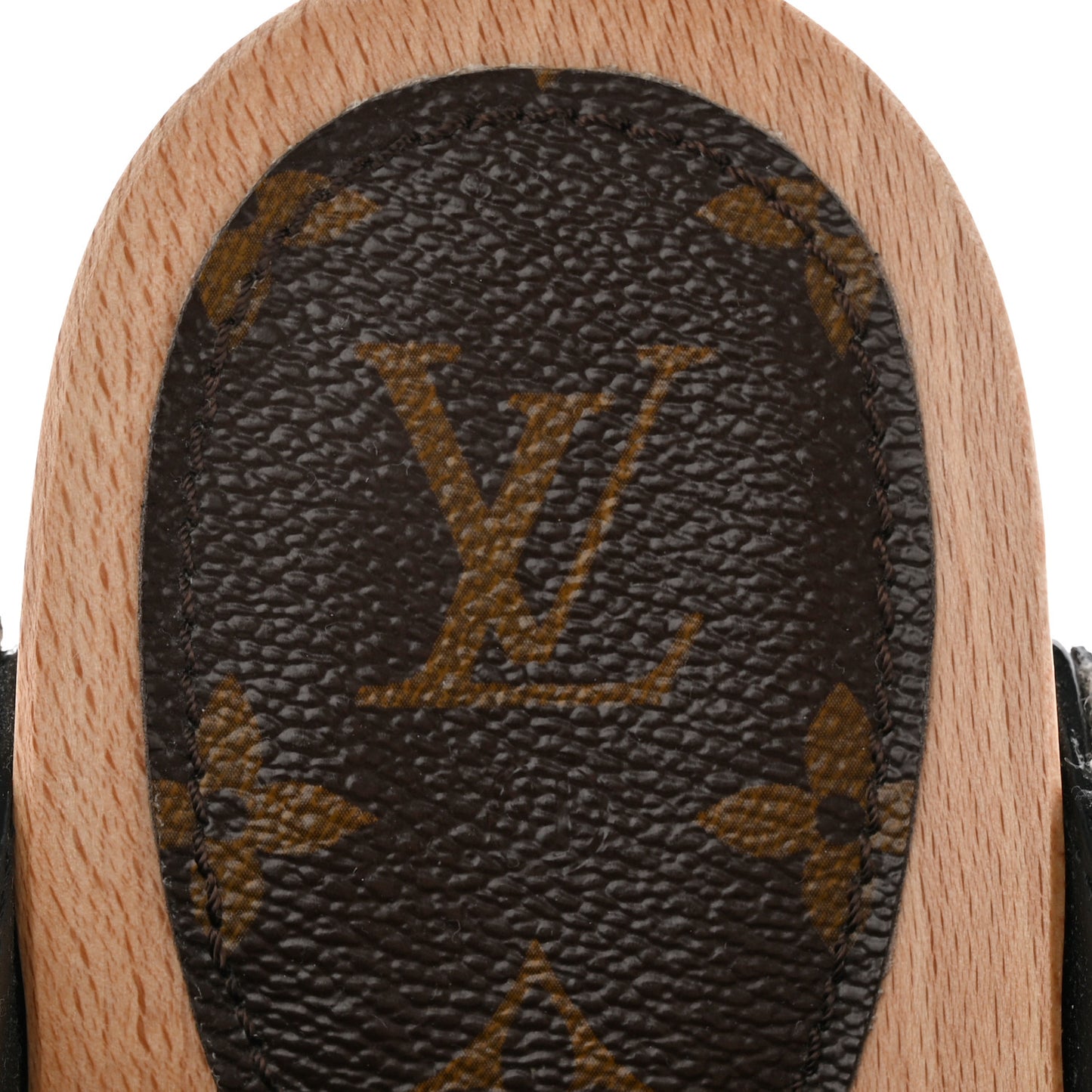 Calfskin Patent Monogram Cottage Clog Mules 38 Black