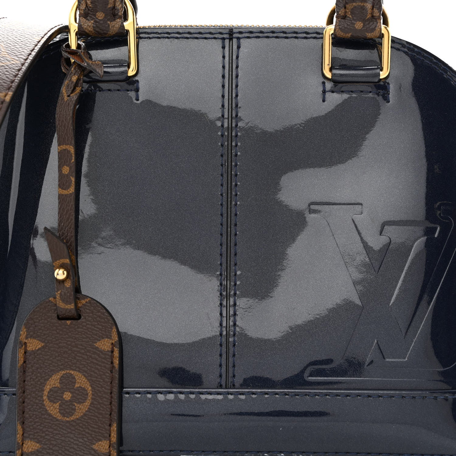 Louis Vuitton Patent Monogram Alma BB Marine 8 of 11