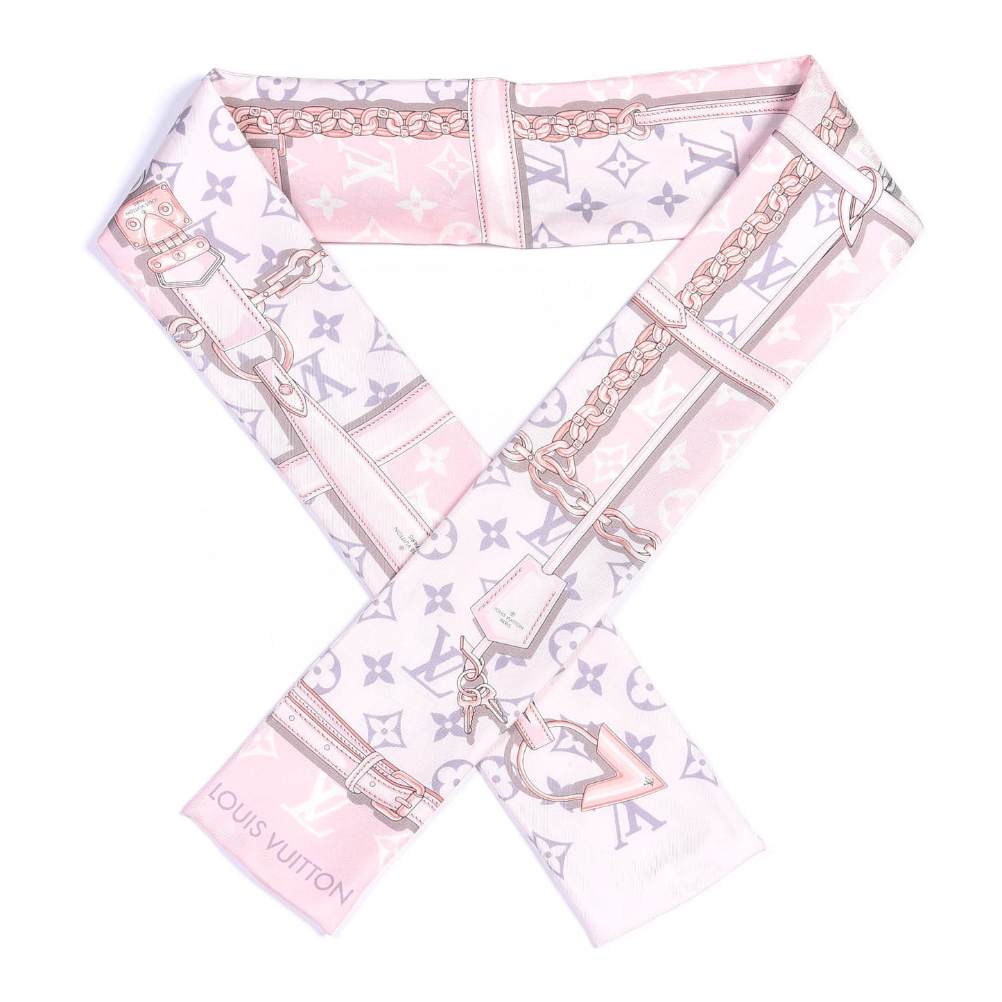 Silk Monogram Confidential Bandeau Light Pink