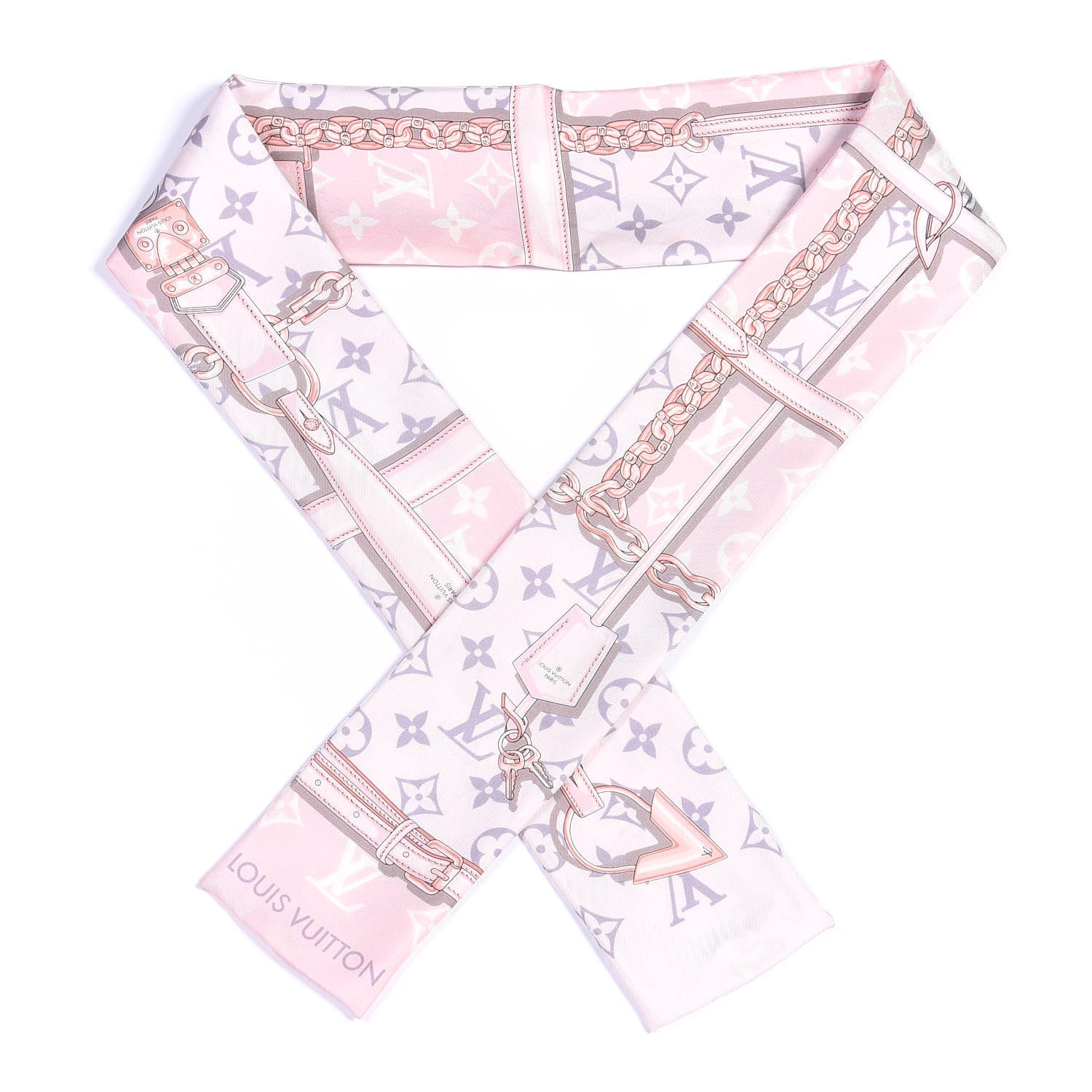 Louis Vuitton Silk Monogram Confidential Bandeau Light Pink 1 of 3