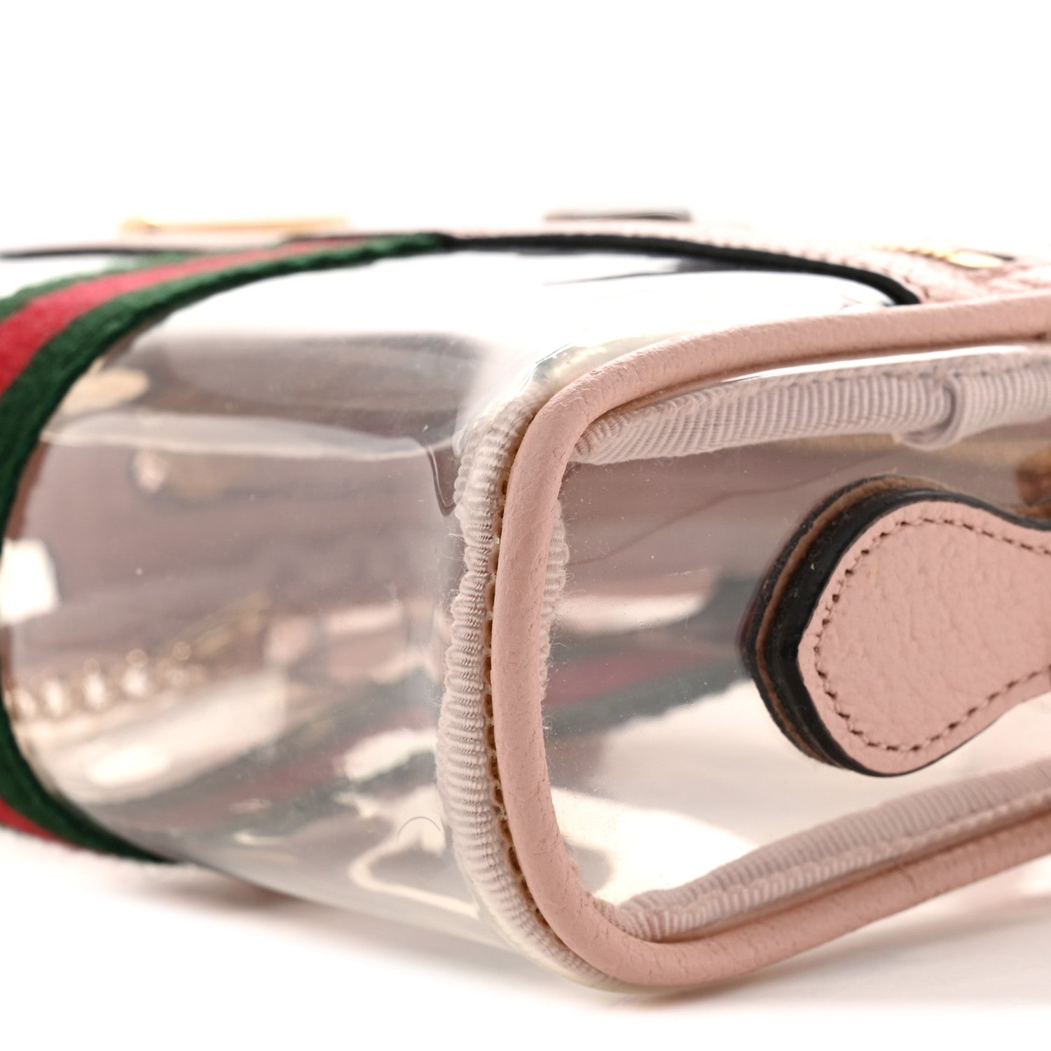 Gucci Vinyl Web Mini Ophidia Transparent Shoulder Bag Perfect Pink 9 of 10