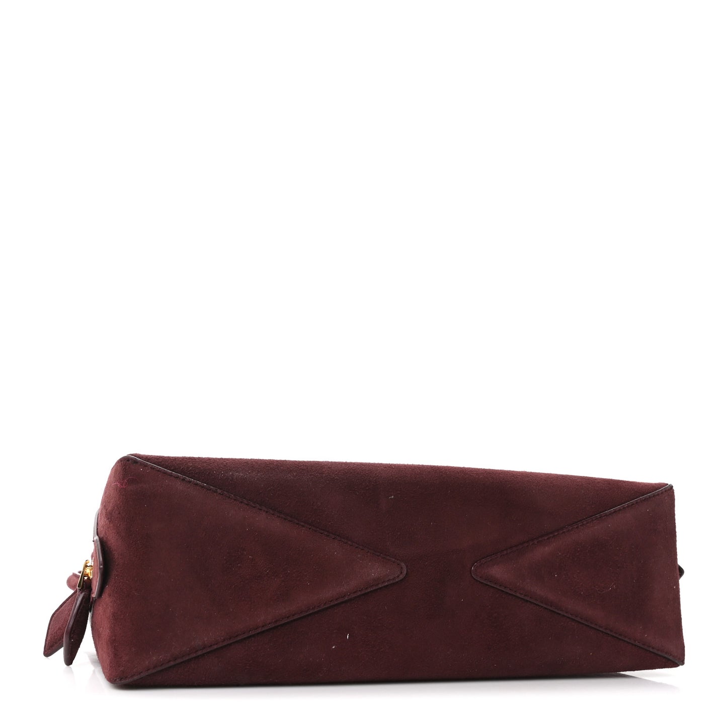 Suede Goatskin Medium Le Teckel Bag Rouge Grenat
