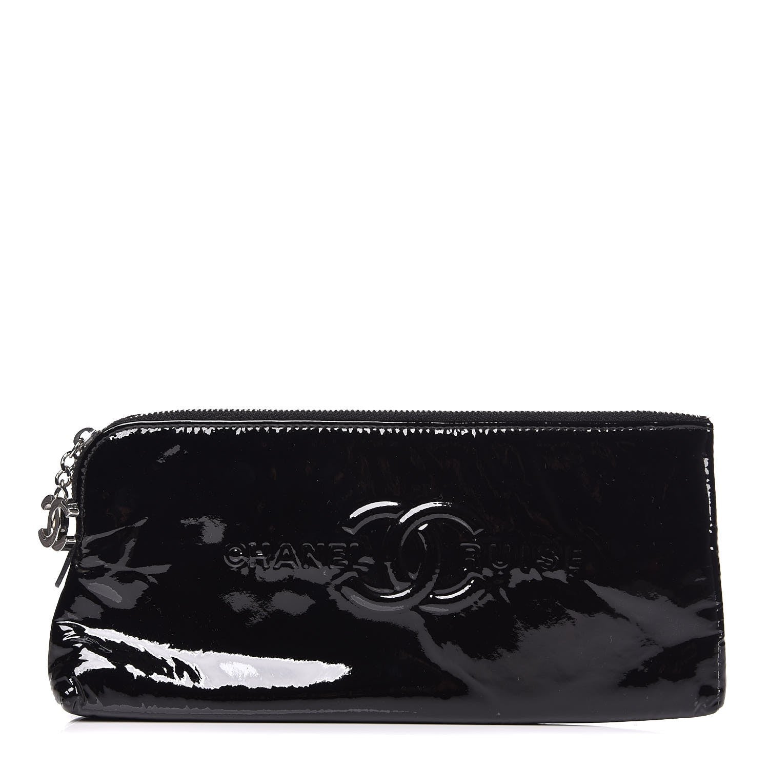Chanel Vinyl Clutch Black 1 of 8