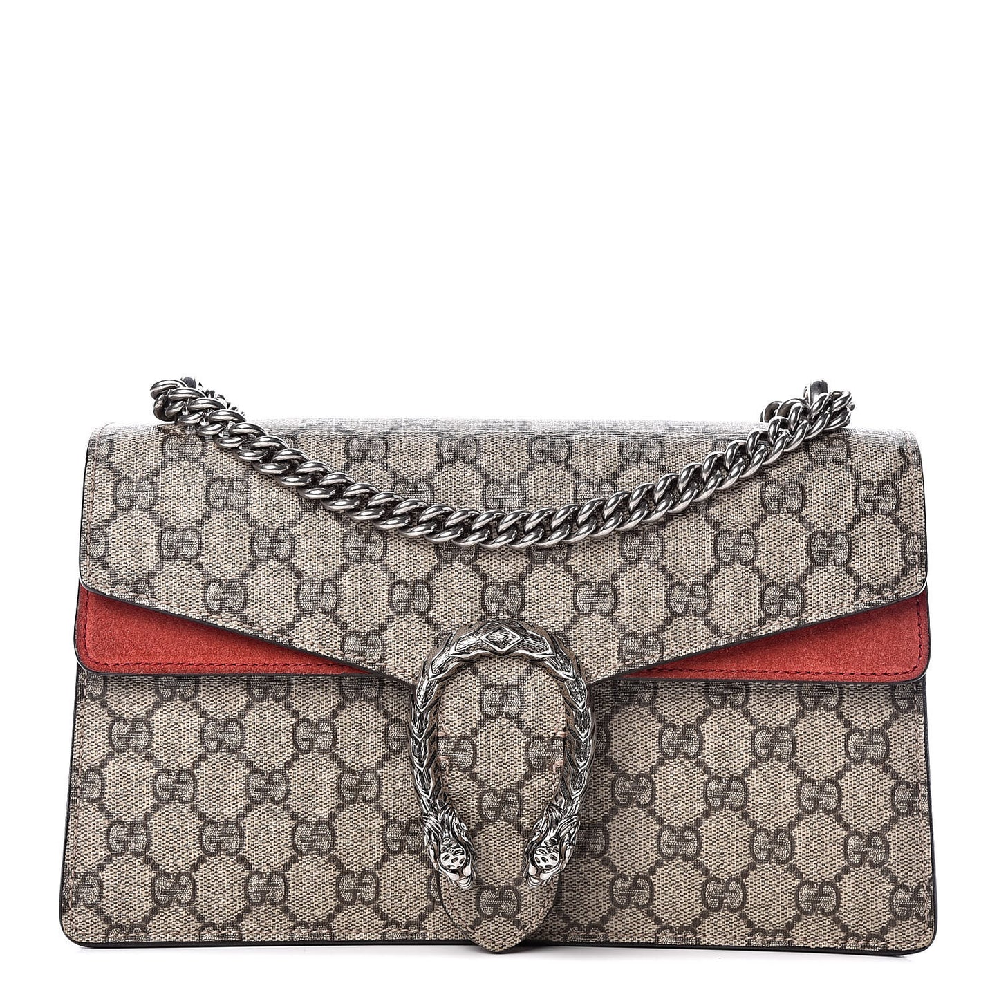 GG Supreme Monogram Small Dionysus Shoulder Bag Red