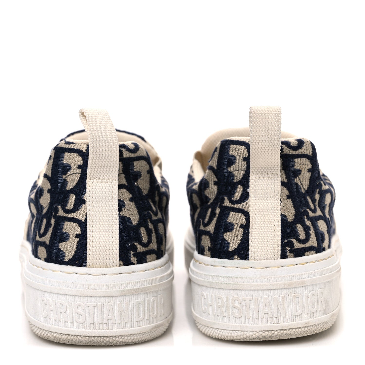 Christian Dior Canvas Oblique Embroidered Womens Solar Slip On Sneakers 40 Deep Blue 6 of 10
