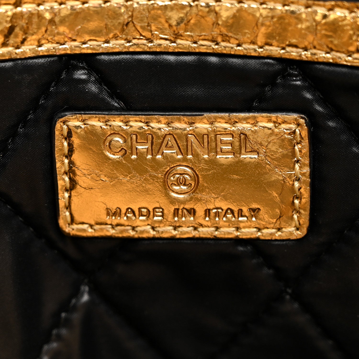 Chanel Metallic Calfskin Votez Coco Pouch Gold 6 of 7