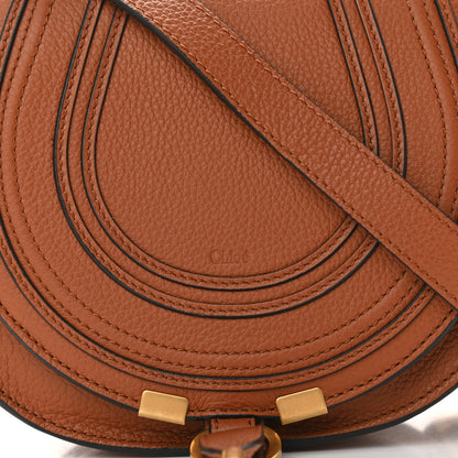 Chloe Calfskin Mini Marcie Round Crossbody Bag Tan 8 of 10