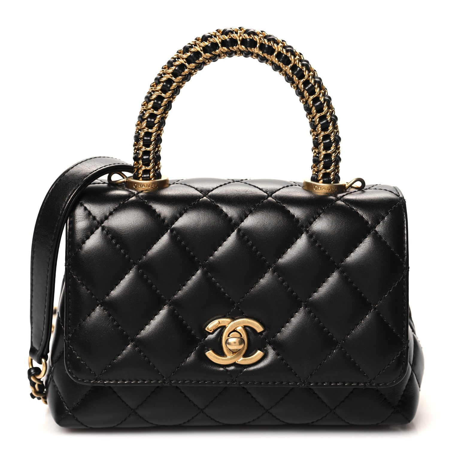 Chanel Calfskin Quilted Extra Mini Coco Handle Flap Black 1 of 11