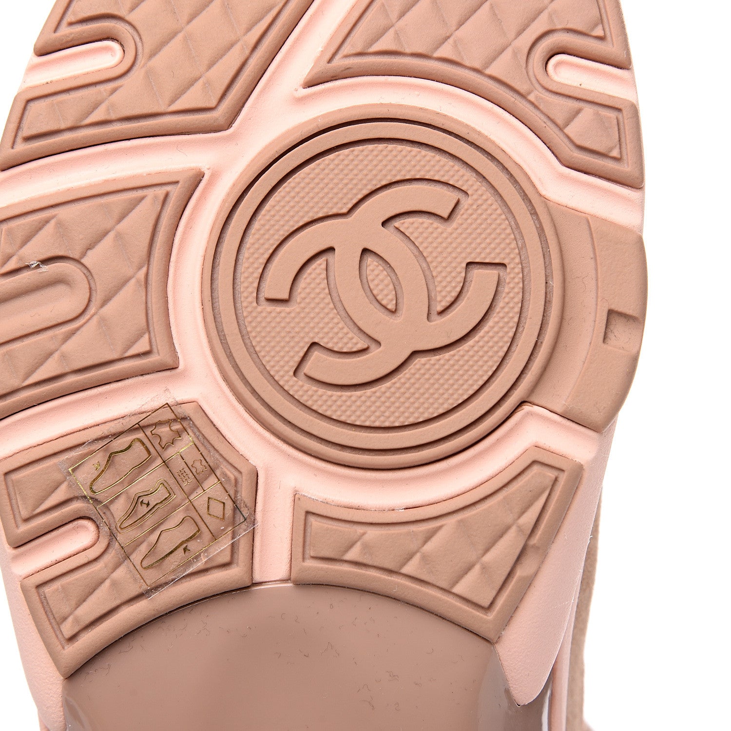 Chanel Nylon Lambskin Suede Calfskin CC Sneakers 39 Pink 8 of 9