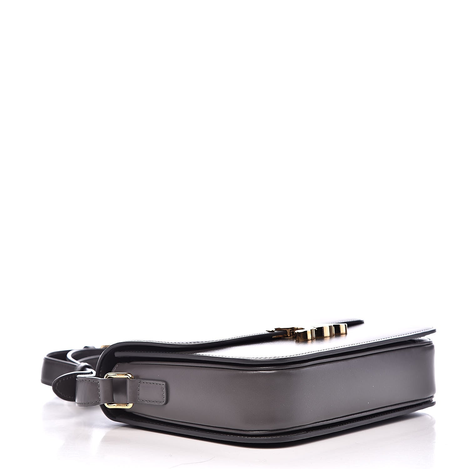 Celine Shiny Calfskin Medium Triomphe Grey 4 of 9