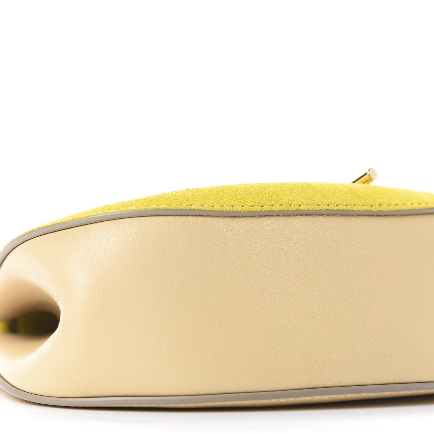 Suede Smooth Calfskin Mini Drew Shoulder Bag Cork Beige