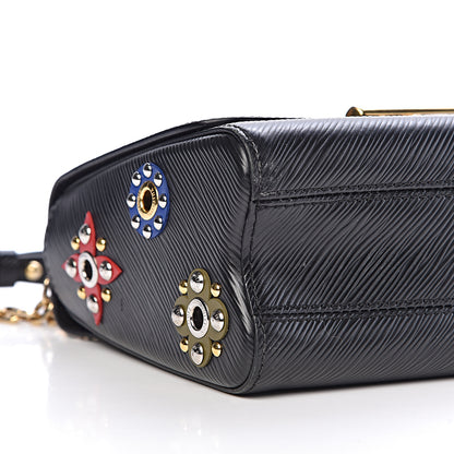 Louis Vuitton Epi Mechanical Flowers Twist Shoulder Bag MM Black 8 of 10