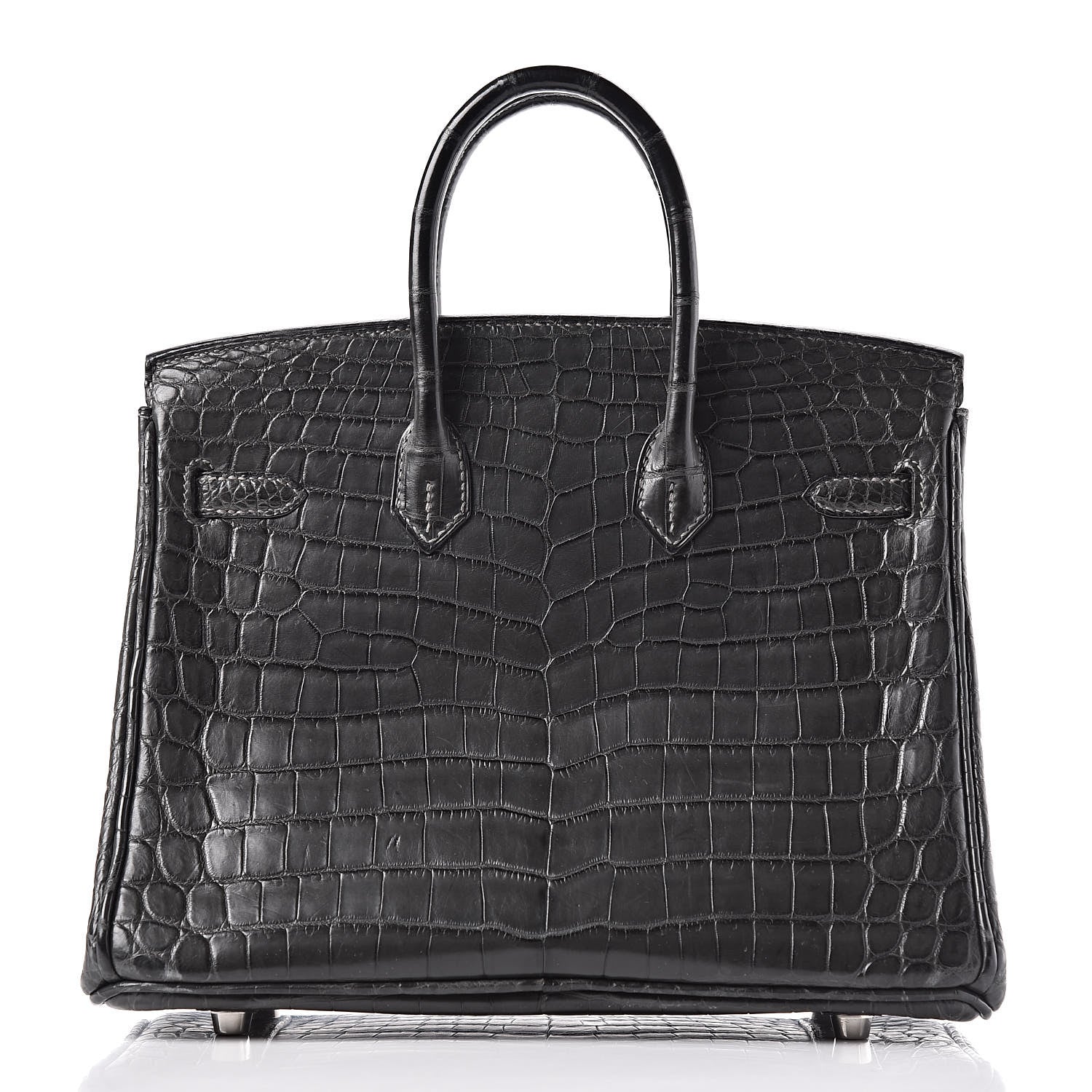 Hermes Matte Niloticus Crocodile Birkin 25 Graphite 3 of 33