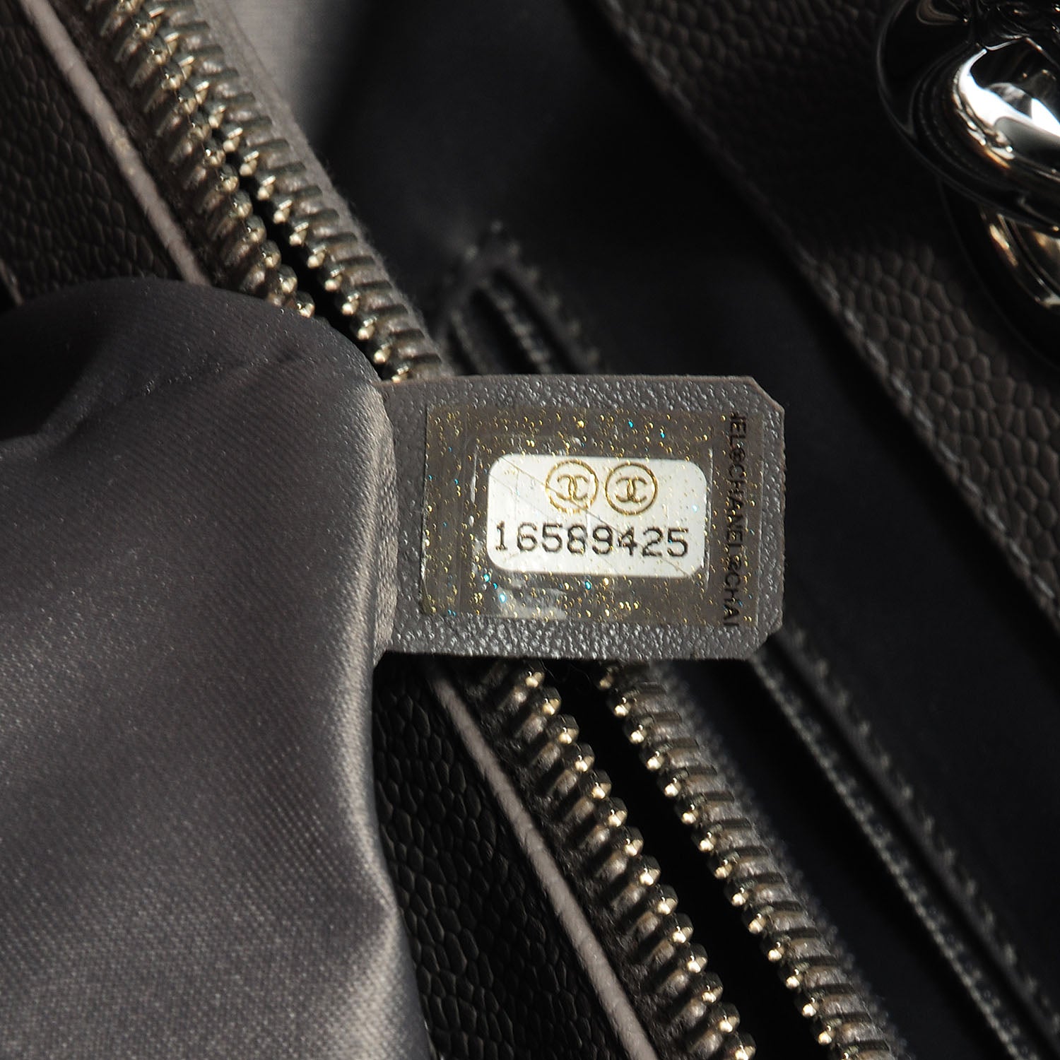 Chanel Caviar XL Grand Shopping Tote GST Light Grey 7 of 7