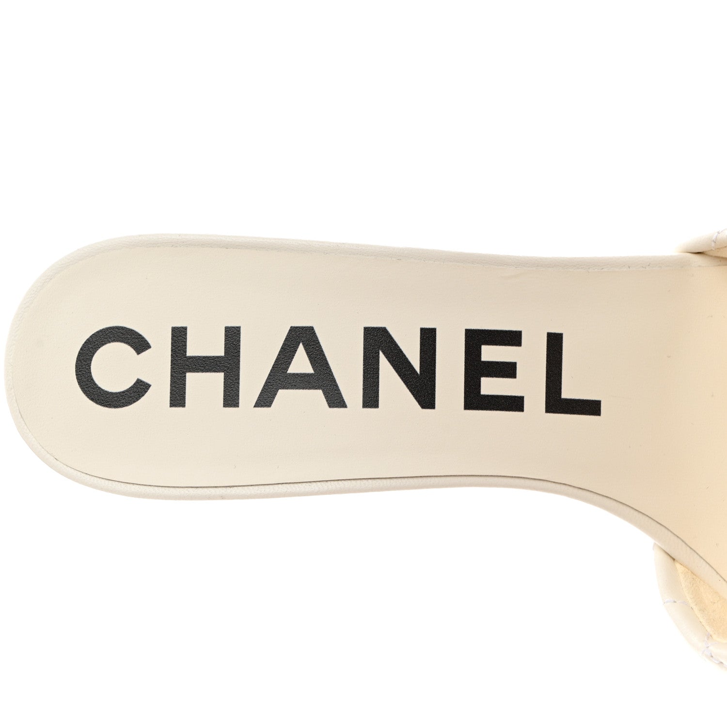 Chanel Lambskin Quilted Textured CC Mules 39.5 White 6 of 8
