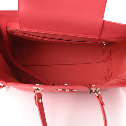 Chanel Bullskin Stitched Small Shopping Tote Pink 5 of 10