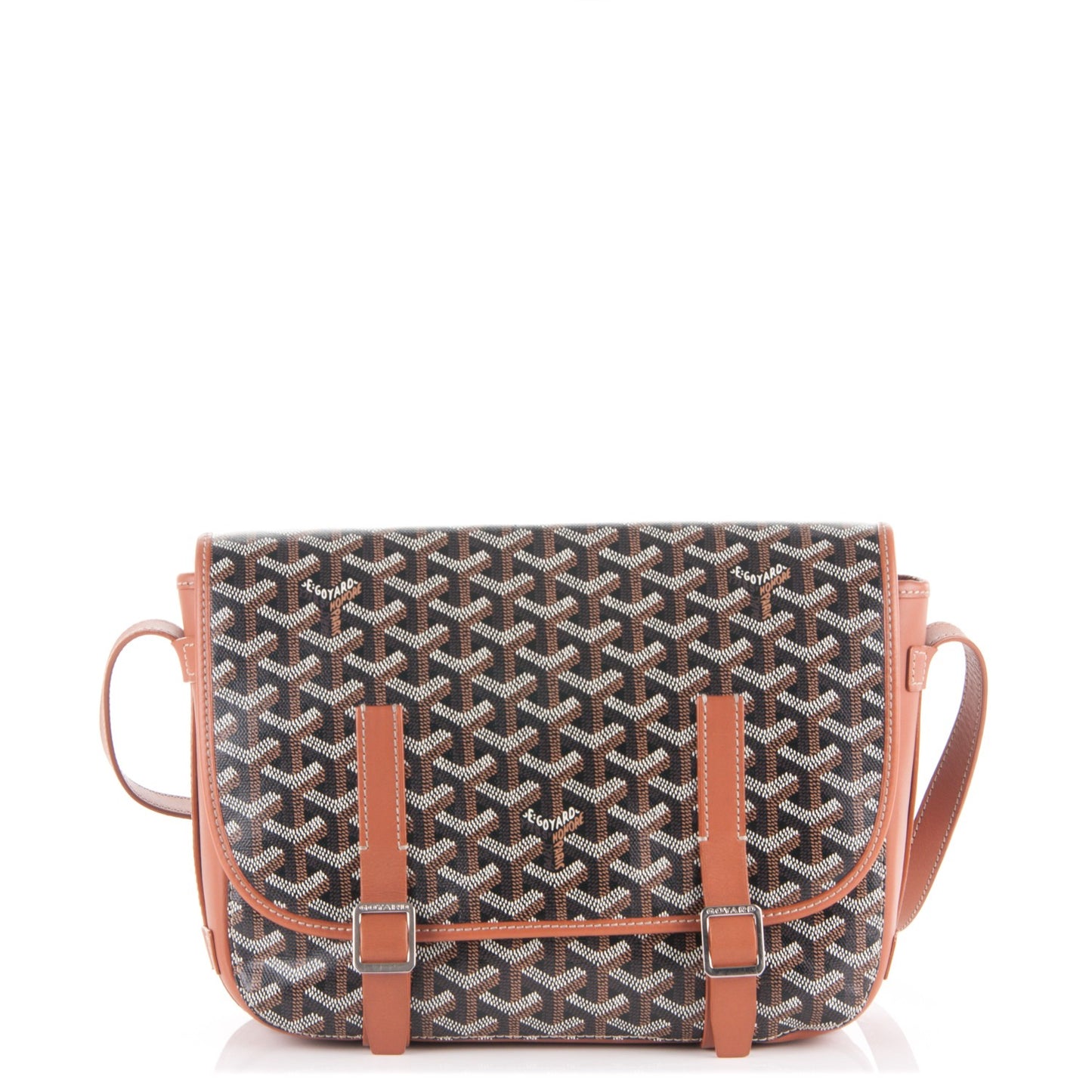 Goyardine Belvedere MM Messenger Bag Black Gold