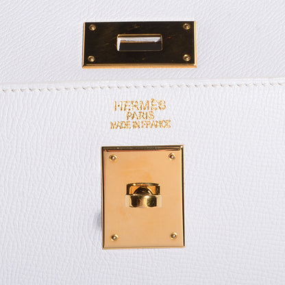 Hermes Epsom Kelly Sellier 40 White 5 of 25