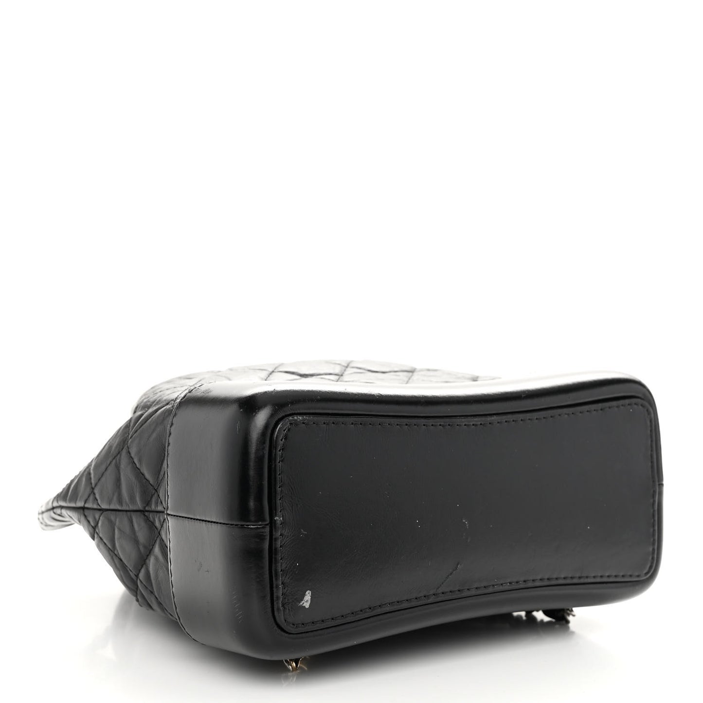 Aged Calfskin Quilted Small Gabrielle Backpack Black