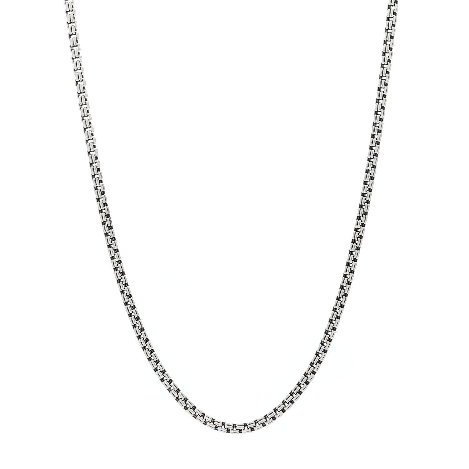 David Yurman Sterling Silver 2.7mm Small Box Chain Necklace 18" 1 of 3