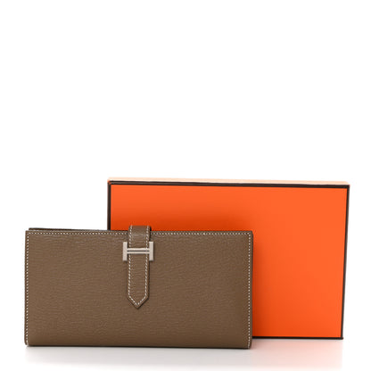 Hermes Chevre Mysore Bearn Gusset Wallet Etoupe 8 of 8