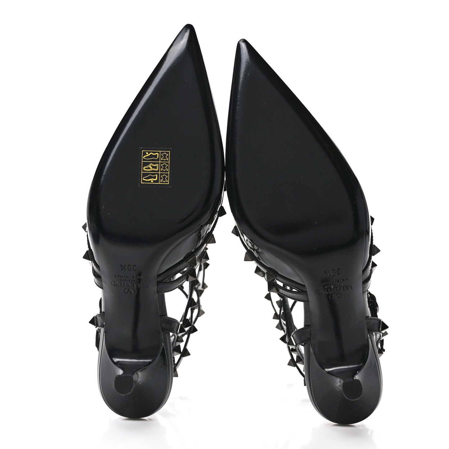 Patent Monochrome Rockstud 70mm Pumps 39 Black