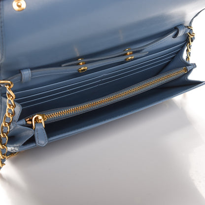 Prada Soft Calf Quilted Chain Wallet Astrale 5 of 8