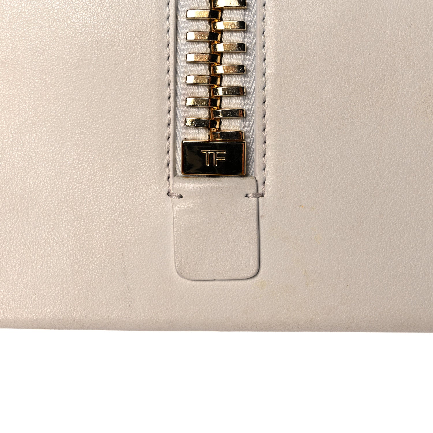 Tom Ford Calfskin Sedgwick Zip Clutch White 12 of 13