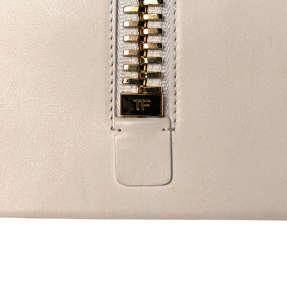 Tom Ford Calfskin Sedgwick Zip Clutch White 12 of 13