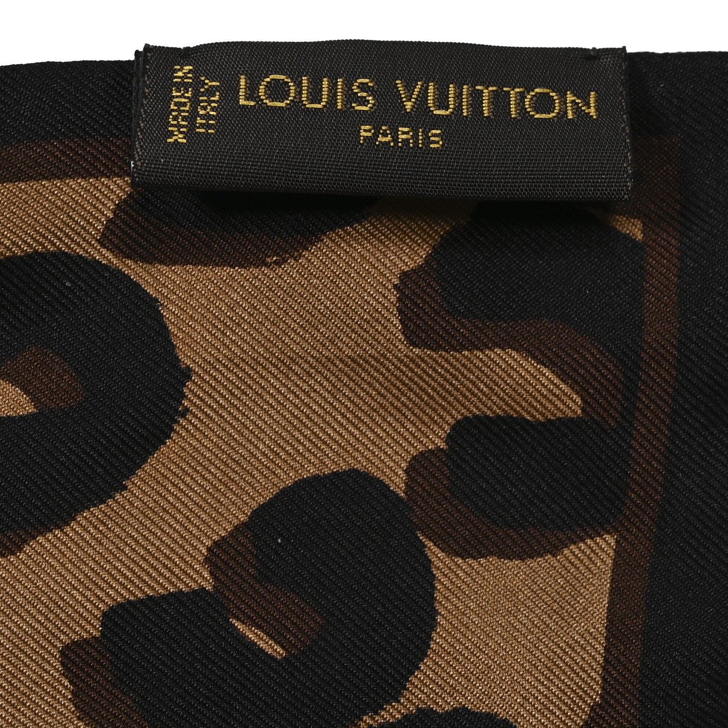 Louis Vuitton Silk Leopard Bandeau Scarf Marron 3 of 4