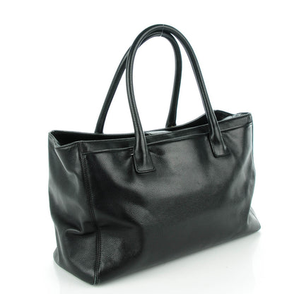 Chanel Calfskin Cerf Executive Shopper Tote Black 3 of 9
