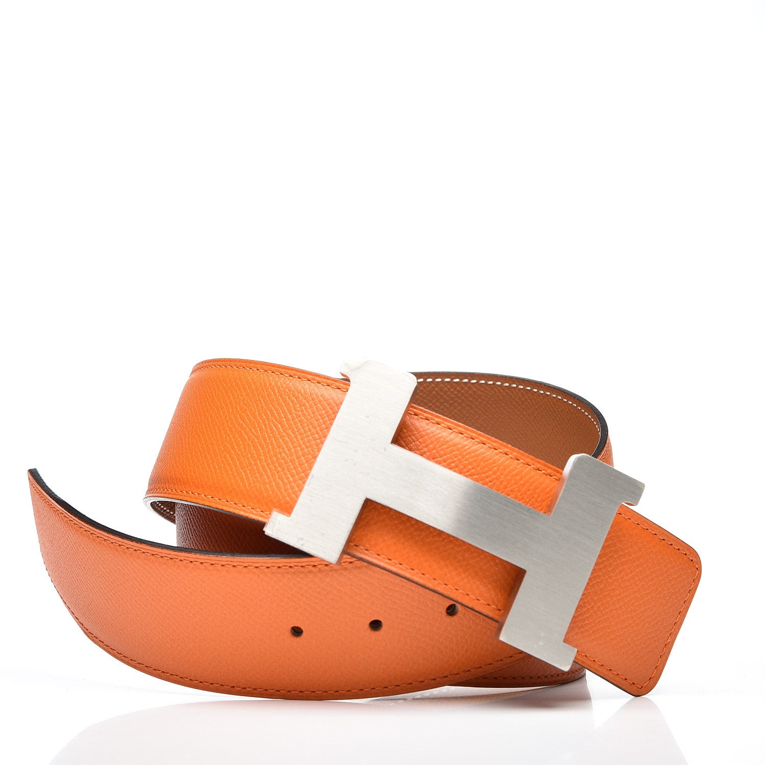 Hermes Epsom 42mm Constance 2 H Belt 85 Gold Orange 3 of 5