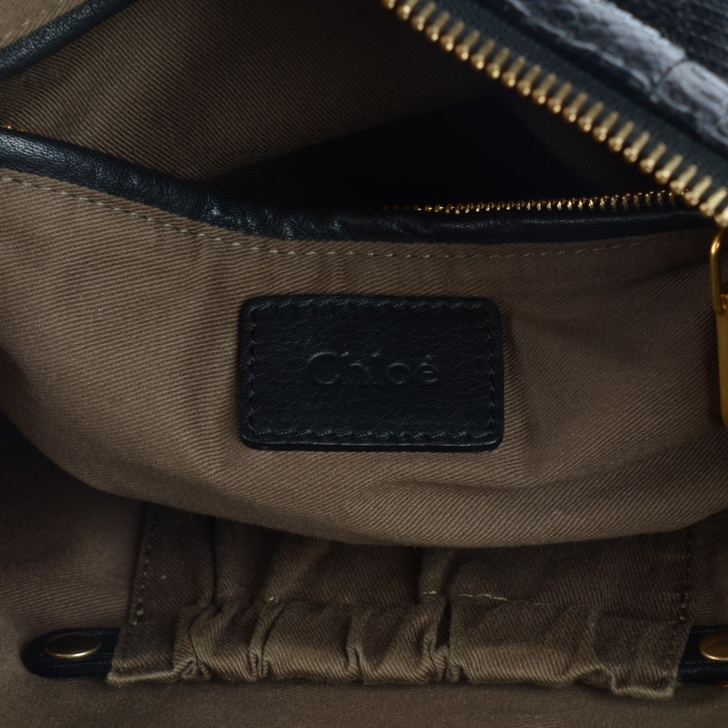 Chloe Python Small Marcie Satchel Black 6 of 8