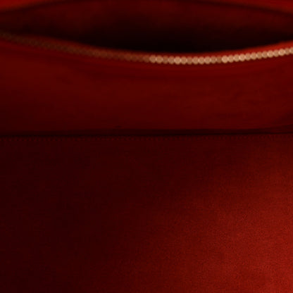 Celine Drummed Calfskin Micro Luggage Vermillion 5 of 9