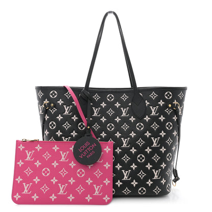 Louis Vuitton Empreinte Spring In The City Neverfull MM Black White Pink 3 of 13