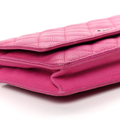 Chanel Caviar Quilted Wallet on Chain WOC Pink 11 of 12