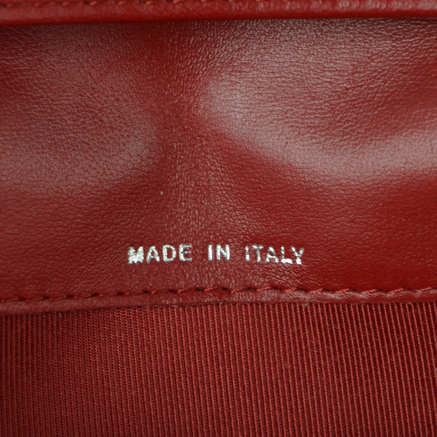 Lambskin Quilted Long Flap Wallet Red