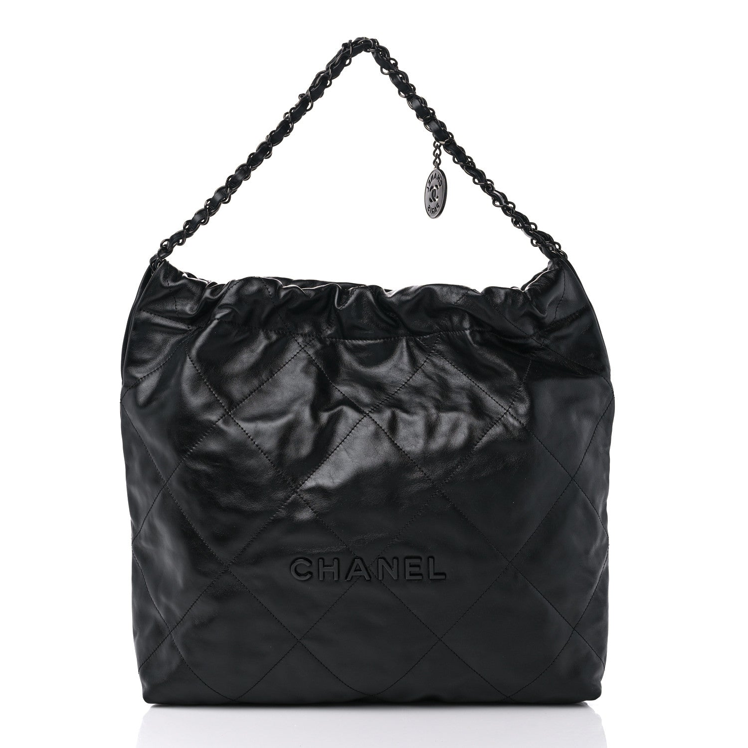 Chanel Shiny Calfskin Quilted Chanel 22 So Black 3 of 10