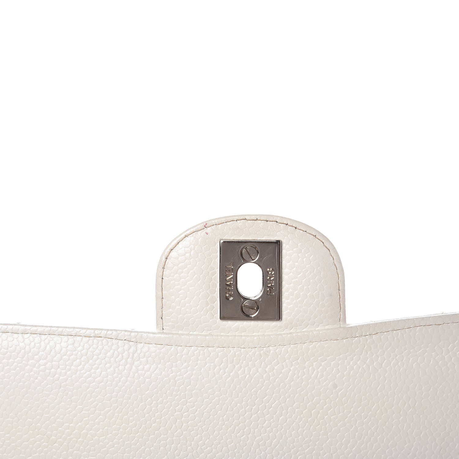 Chanel Caviar Quilted Medium Double Flap White 12 of 12