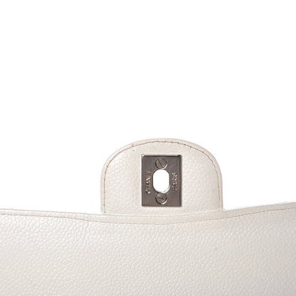 Chanel Caviar Quilted Medium Double Flap White 12 of 12
