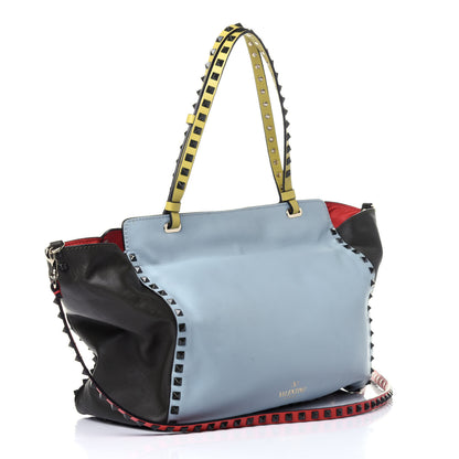Valentino Garavani Vitello Colorblock Medium Rockstud Tote Multicolor 4 of 14