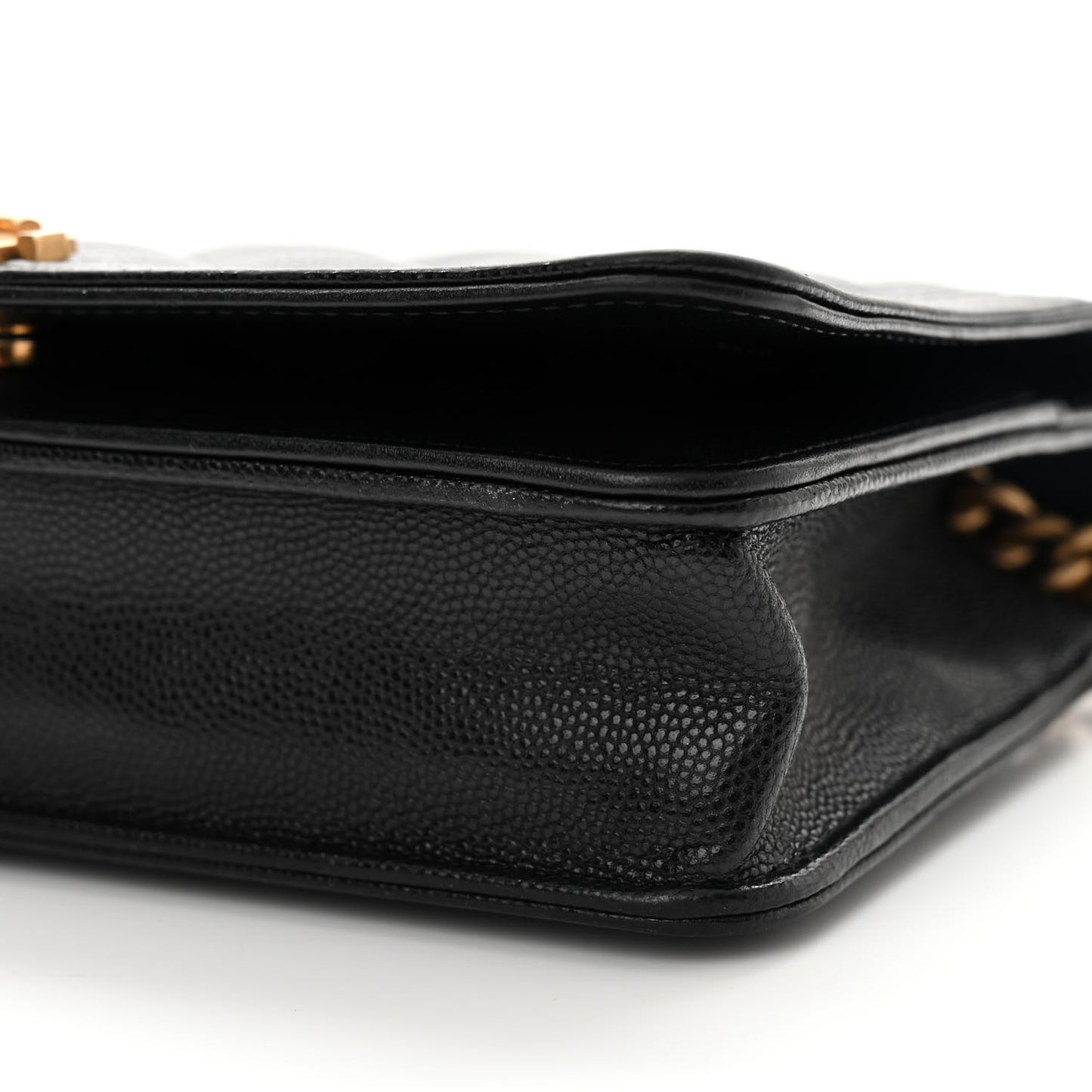 Caviar Quilted Boy Wallet On Chain WOC Black