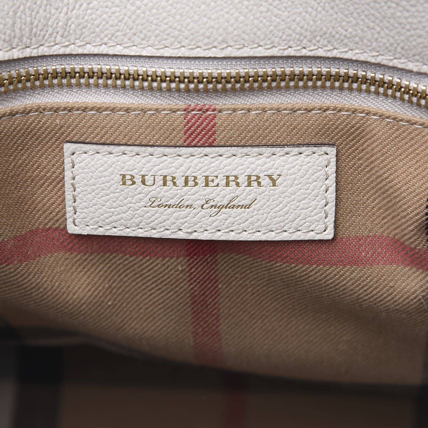 Burberry Soft Grain Calfskin Medium Buckle Tote Limestone 5 of 14