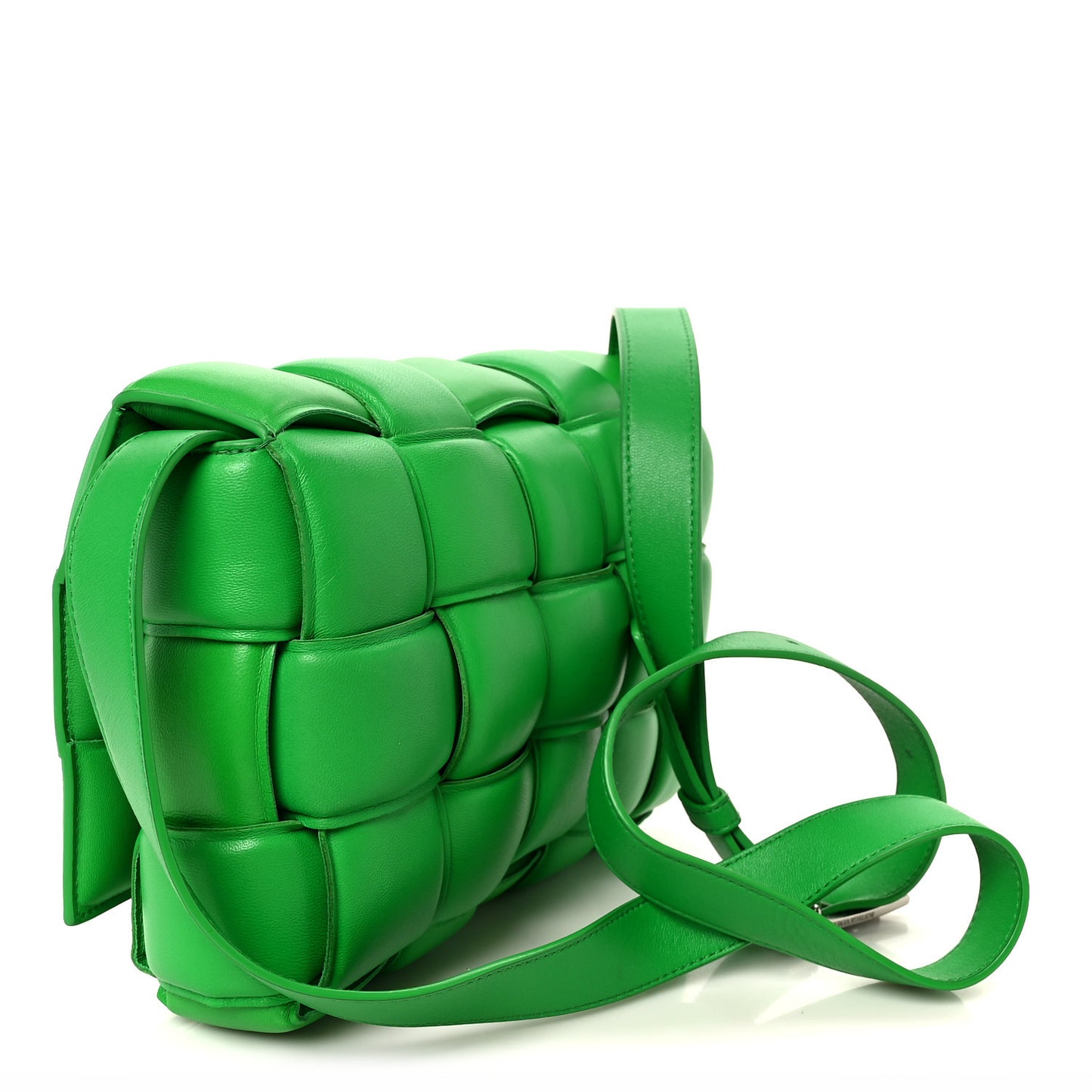 Nappa Maxi Intreccio Padded Cassette Crossbody Bag Parakeet Parakeet